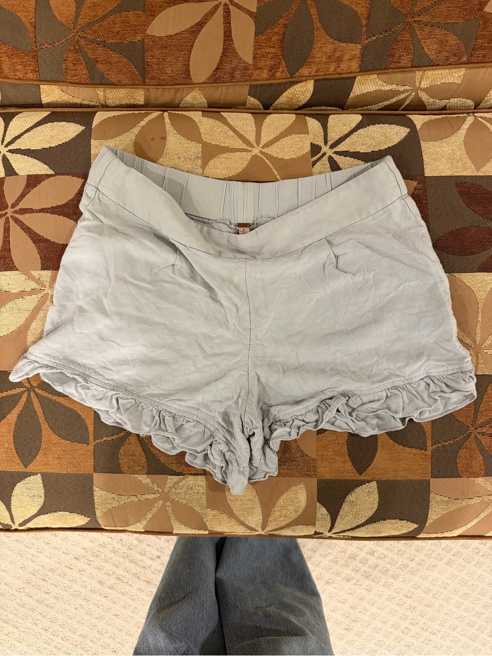 Free People Light Gray Women's Shorts- Size 2